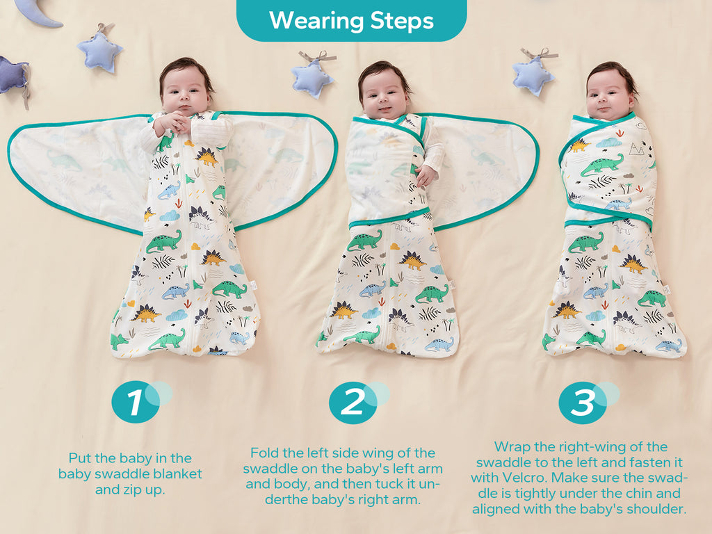 Newborn Baby Swaddle Blanket Easy Adjustable Infant Sleep Sack Wrap 0-12  Months