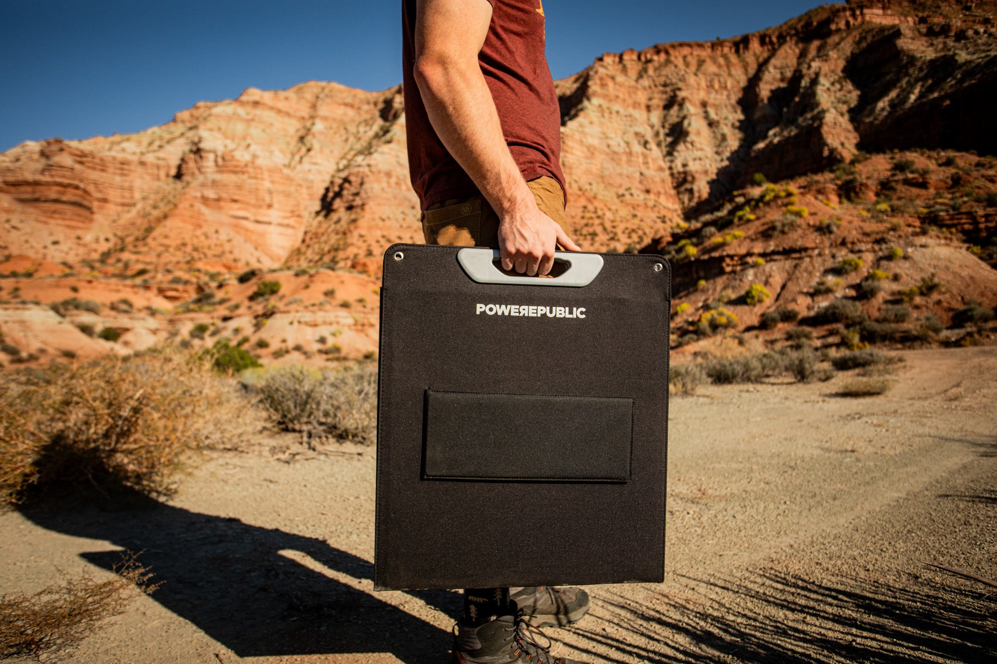 POWEREPUBLIC Portable Solar Panel For Camping