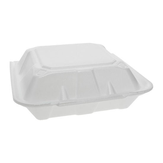 Vented Foam 3-Compartment Takeout Container, 8