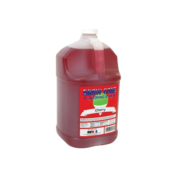 Winco 72002 Benchmark Snow Cone Syrup, Cherry, 1 gal.