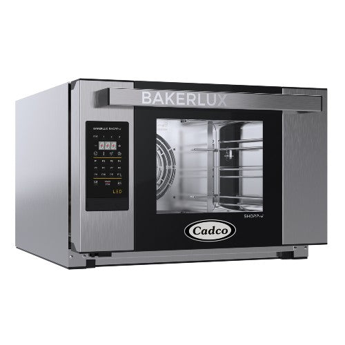 Cadco XAFT-03HS-LD Bakerlux LED Heavy-Duty Convection Oven, Digital Controls and Humidity, 1/2 Size