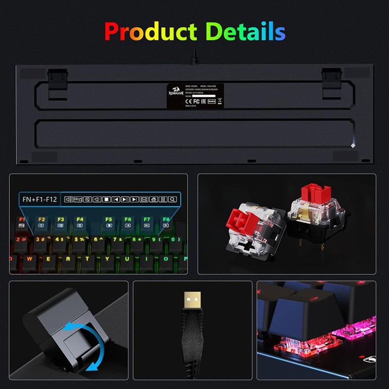 Redragon K565-RGB Wired Mechanical keyboard US Layout