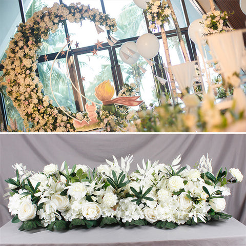 100cm DIY Simple Wedding Arch Flowers Wall Arrangement Supplies Silk  Peonies Rose Artificial Flower Row Decor Wedding Iron Arch Backdrop From  Esw_home2, $34.98