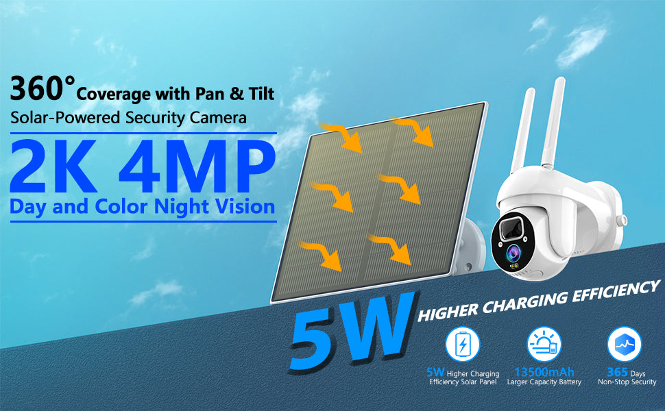 wireless charging security camera