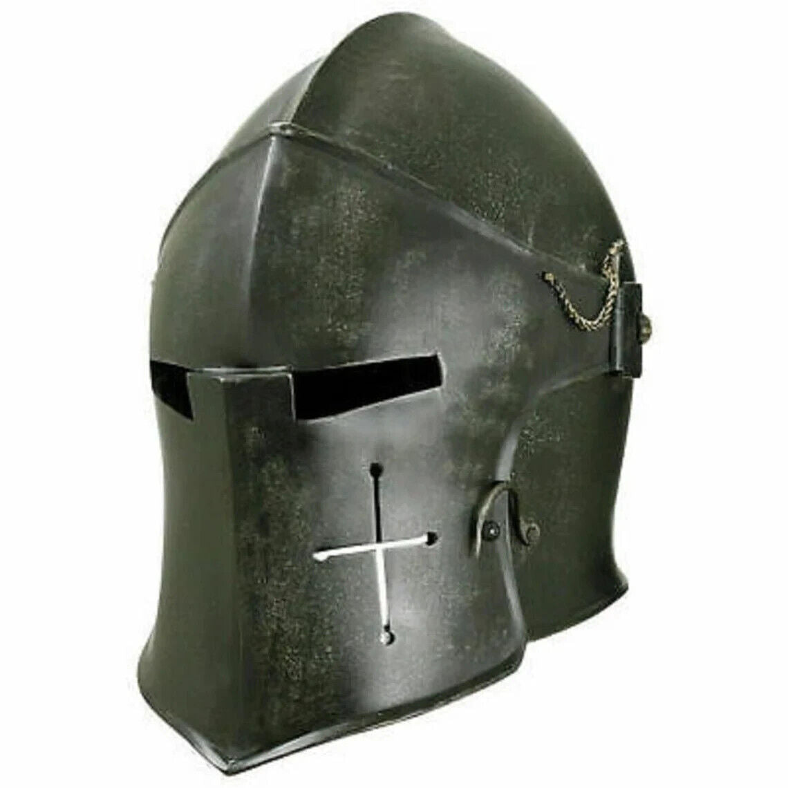 Medieval Helmet Knight Barbute Halloween Fully Functional Replica LARP Helmet