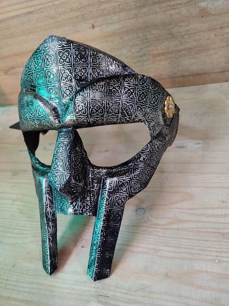 Medieval MF DOOM Mask Mad-villain Mild Steel Face Armor Mask