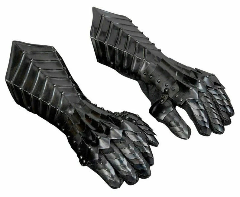 Gauntlets Steel Medieval armor Lord of the Rings Lotr Nazgul Fantasy Role play costume Best gift for him