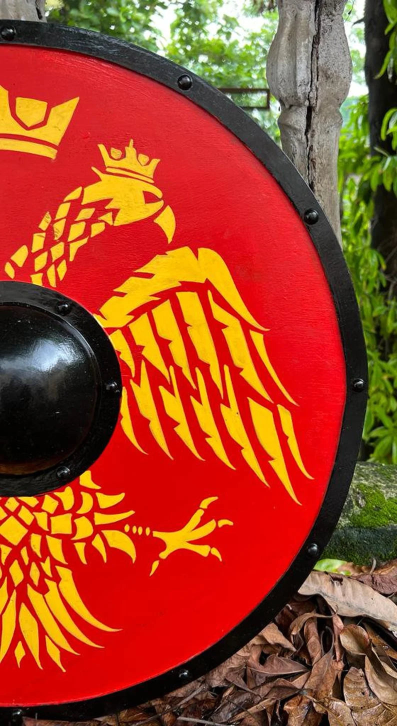 Viking Medieval Wooden Round Authentic shield Battle worn Norse Battle Larp Armor