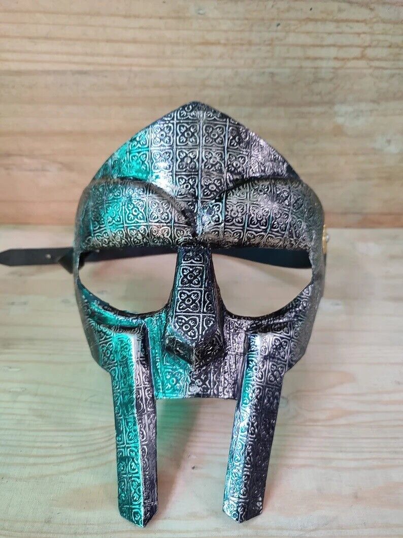 Medieval MF DOOM Mask Mad-villain Mild Steel Face Armor Mask