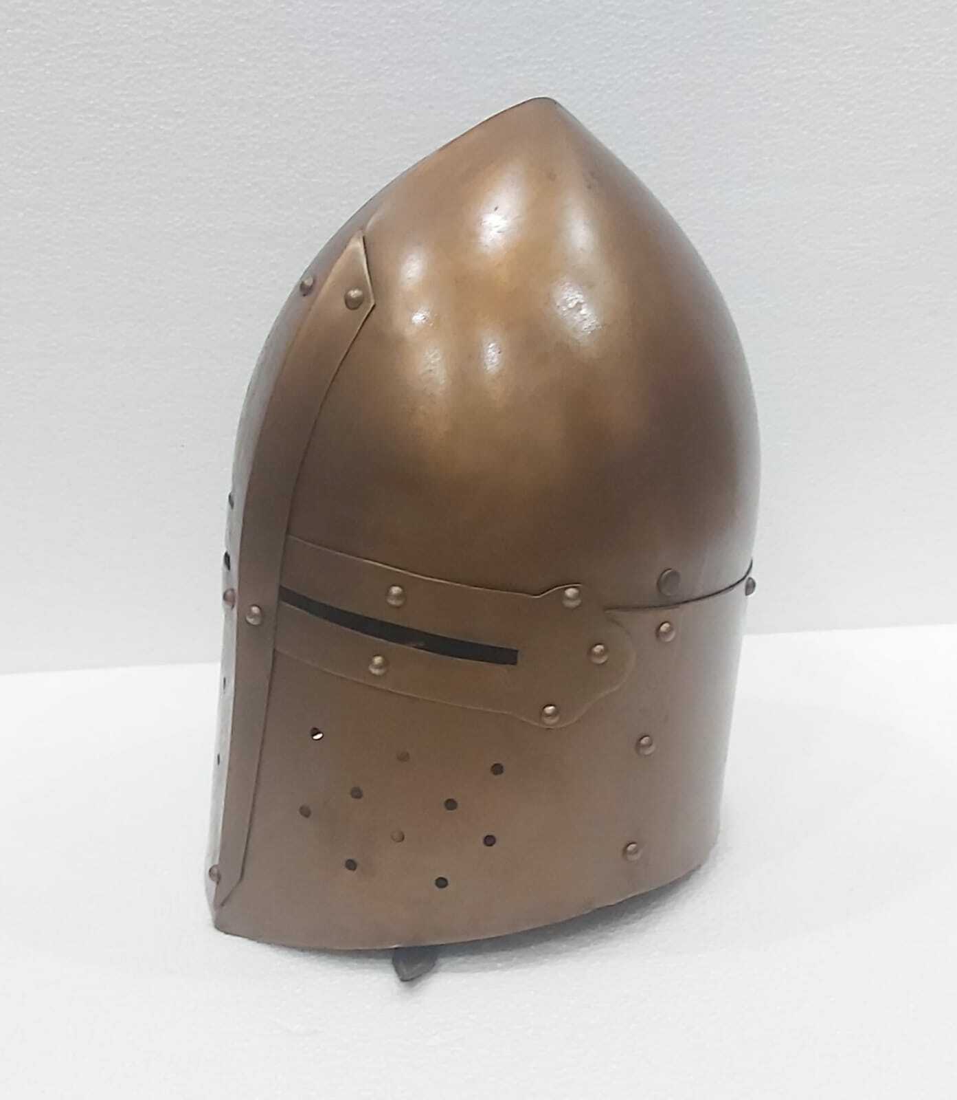 Medieval Crusader Templar Sugarloaf Helmet Knight Armor Great Helmet Cosplay