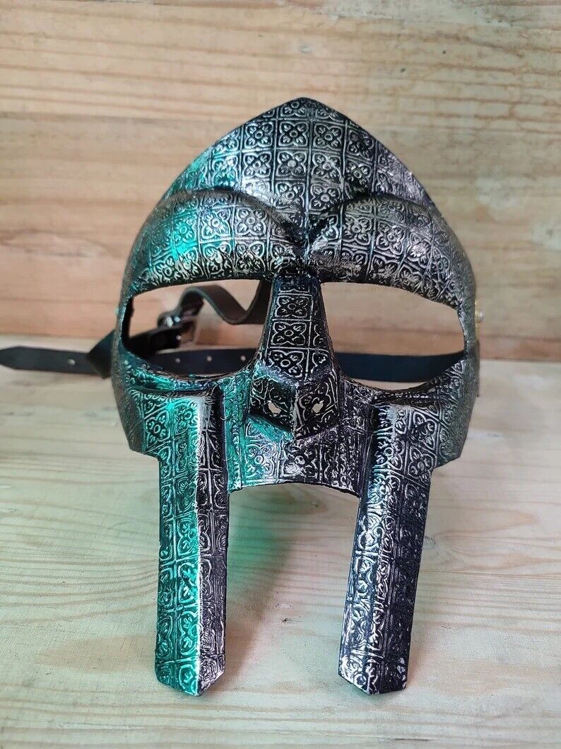 Medieval MF DOOM Mask Mad-villain Mild Steel Face Armor Mask