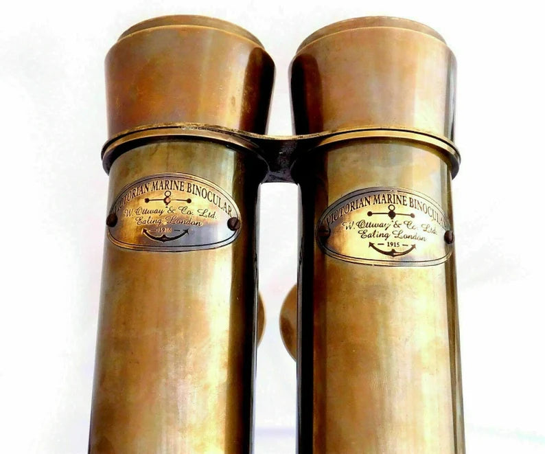 58' Nautical brass vintage binocular Victorian marine binocular with wood stand