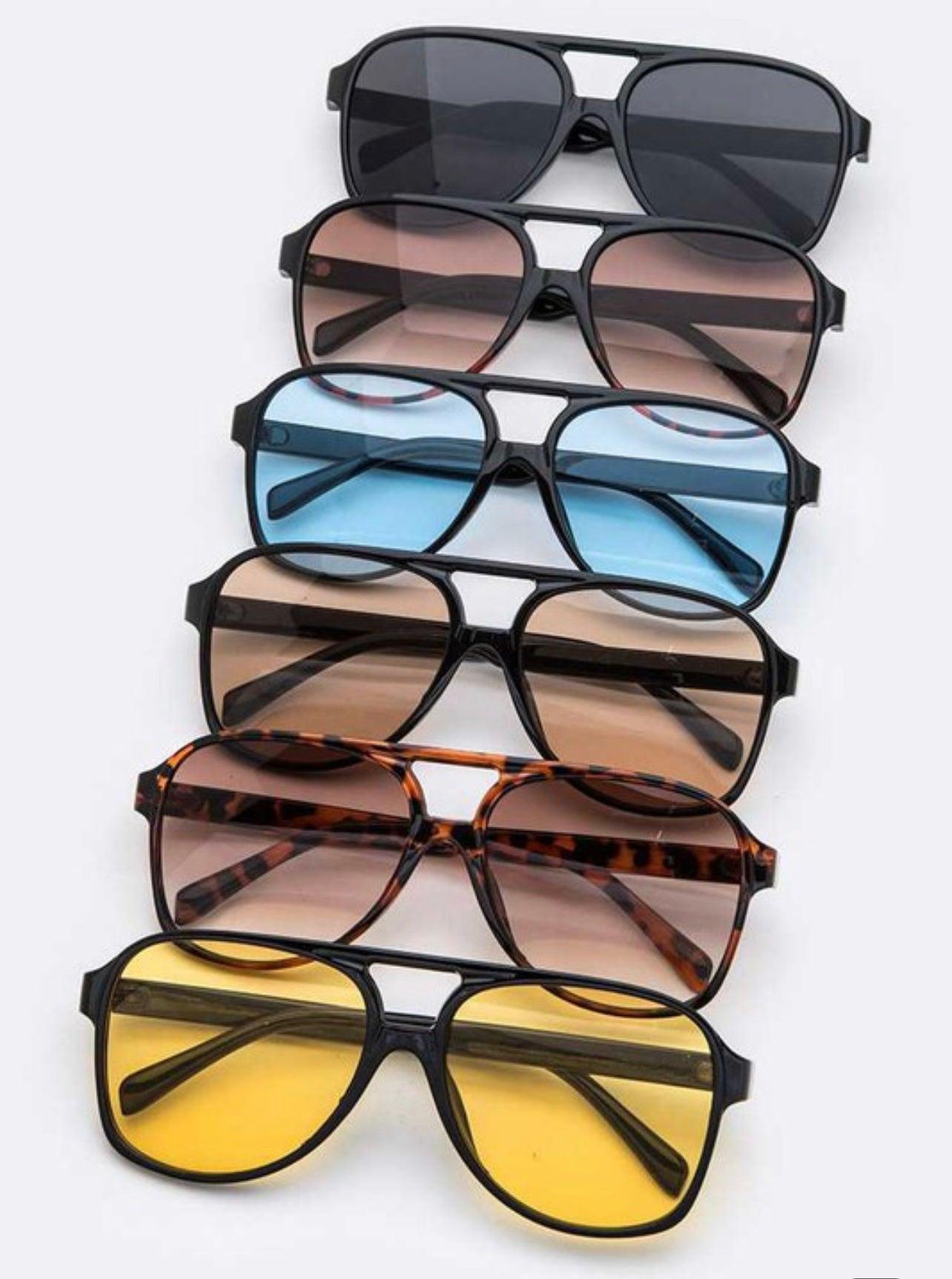 Classic Plastic Aviator Sunglasses