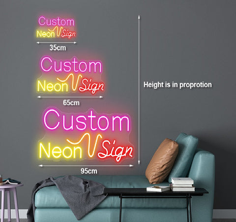 custom LED light sign for room