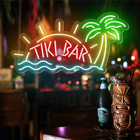 beach bar neon sign