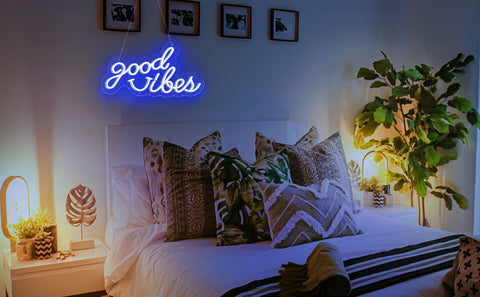 good vibe neon sign