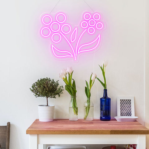 flowers neon sign