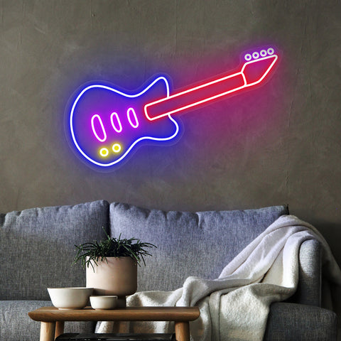 guitar neon sign