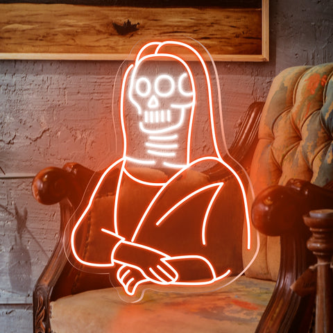 mona lisa neon sign