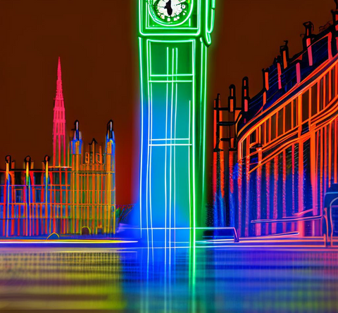 big ben neon sign