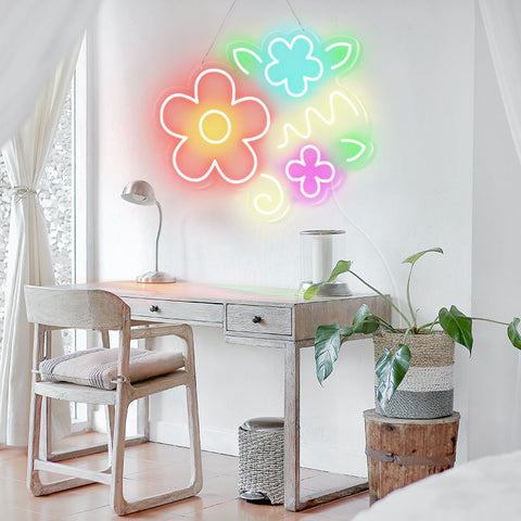 flower neon sign