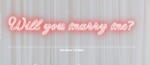 marry me neon sign