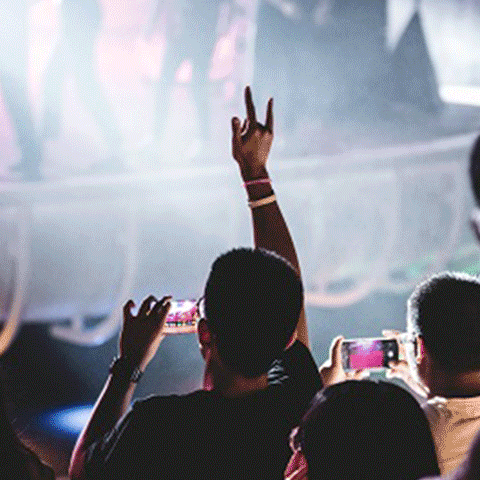 rock on sign