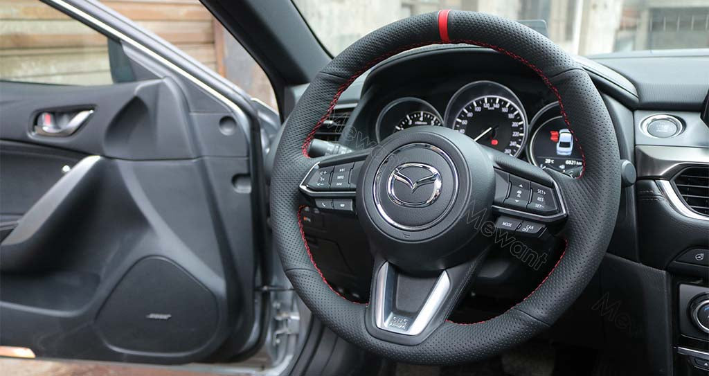 Mewant leather steering wheel cover