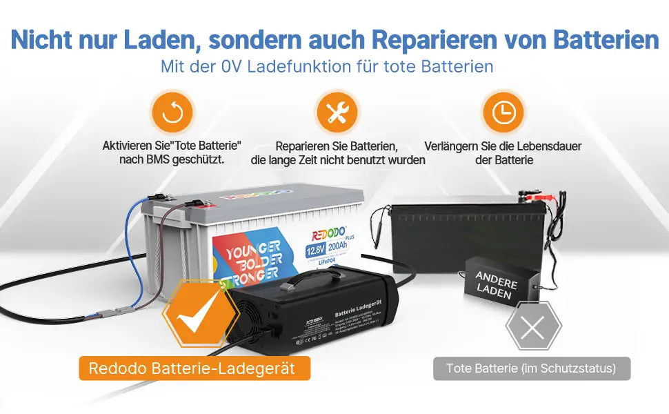 Redodo 14,6V 40A LiFePO4 Lithium Batterieladegerät