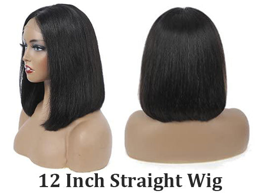 12 inch straight wig