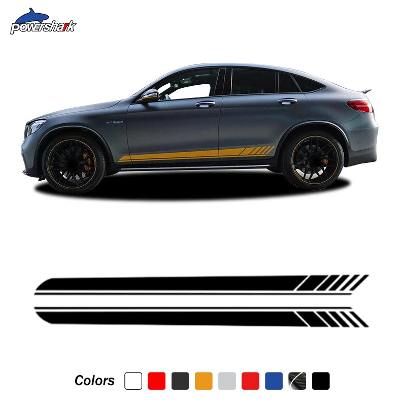 2 Pcs Edition 1 Side Stripes Skirt Sticker For Mercedes Benz GLC Class Coupe C253 X253 GLC200 GLC250 GLC43 GLC63 AMG Accessories