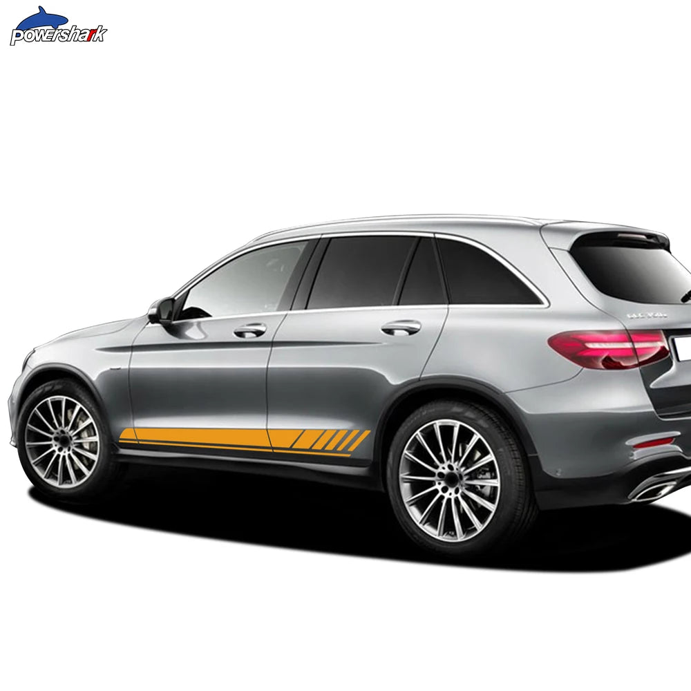 2 Pcs Edition 1 Side Stripes Skirt Sticker For Mercedes Benz GLC Class Coupe C253 X253 GLC200 GLC250 GLC43 GLC63 AMG Accessories