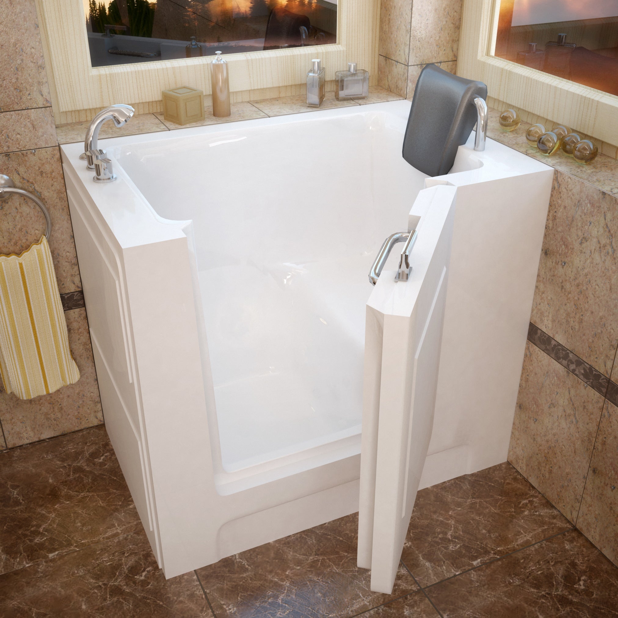 Meditub 27 x 39 White Walk-In Bathtub 2739