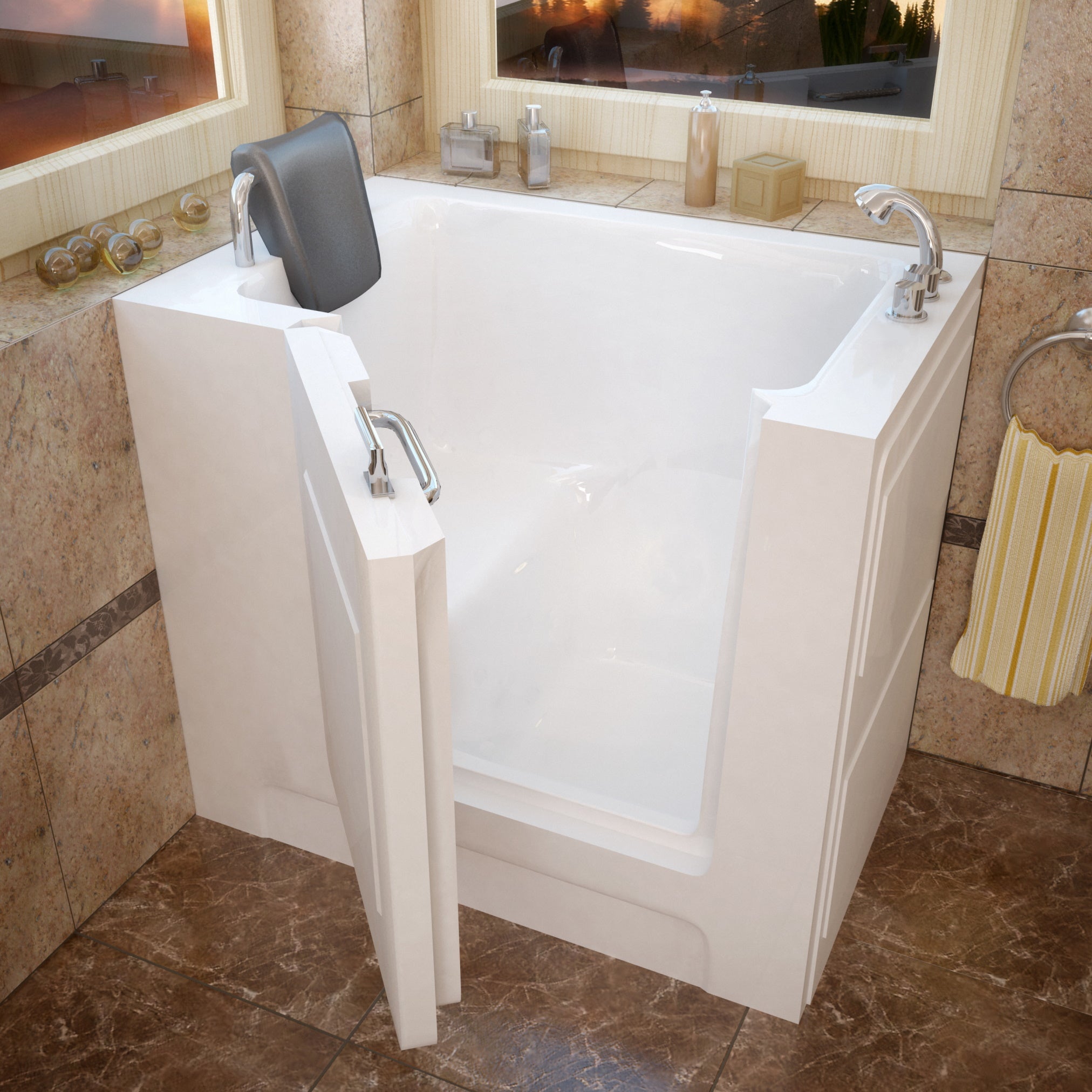 Meditub 27 x 39 White Walk-In Bathtub 2739