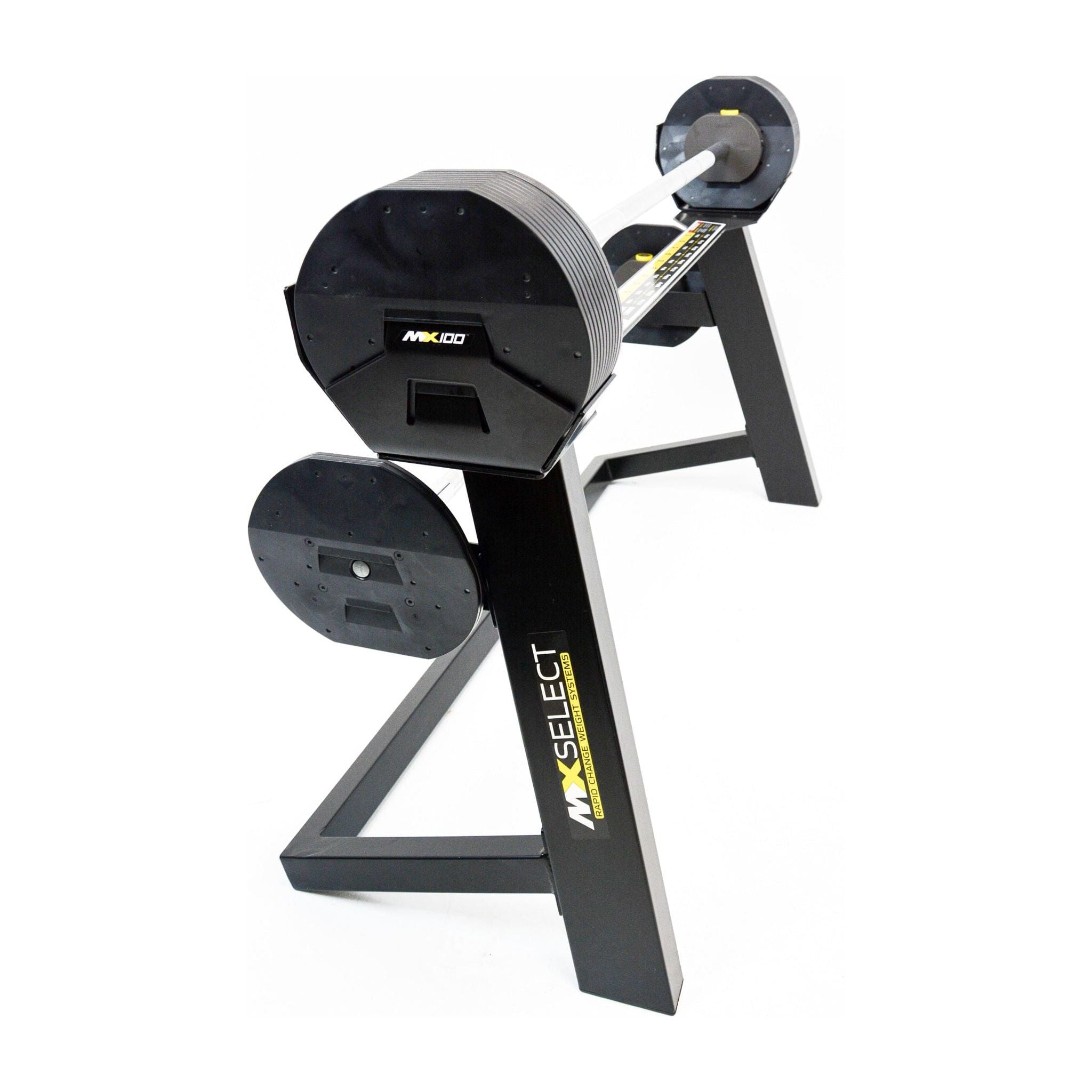 MX100 Rapid Change Adjustable Barbell / Curl Bar System (28 lbs to 100 lbs)