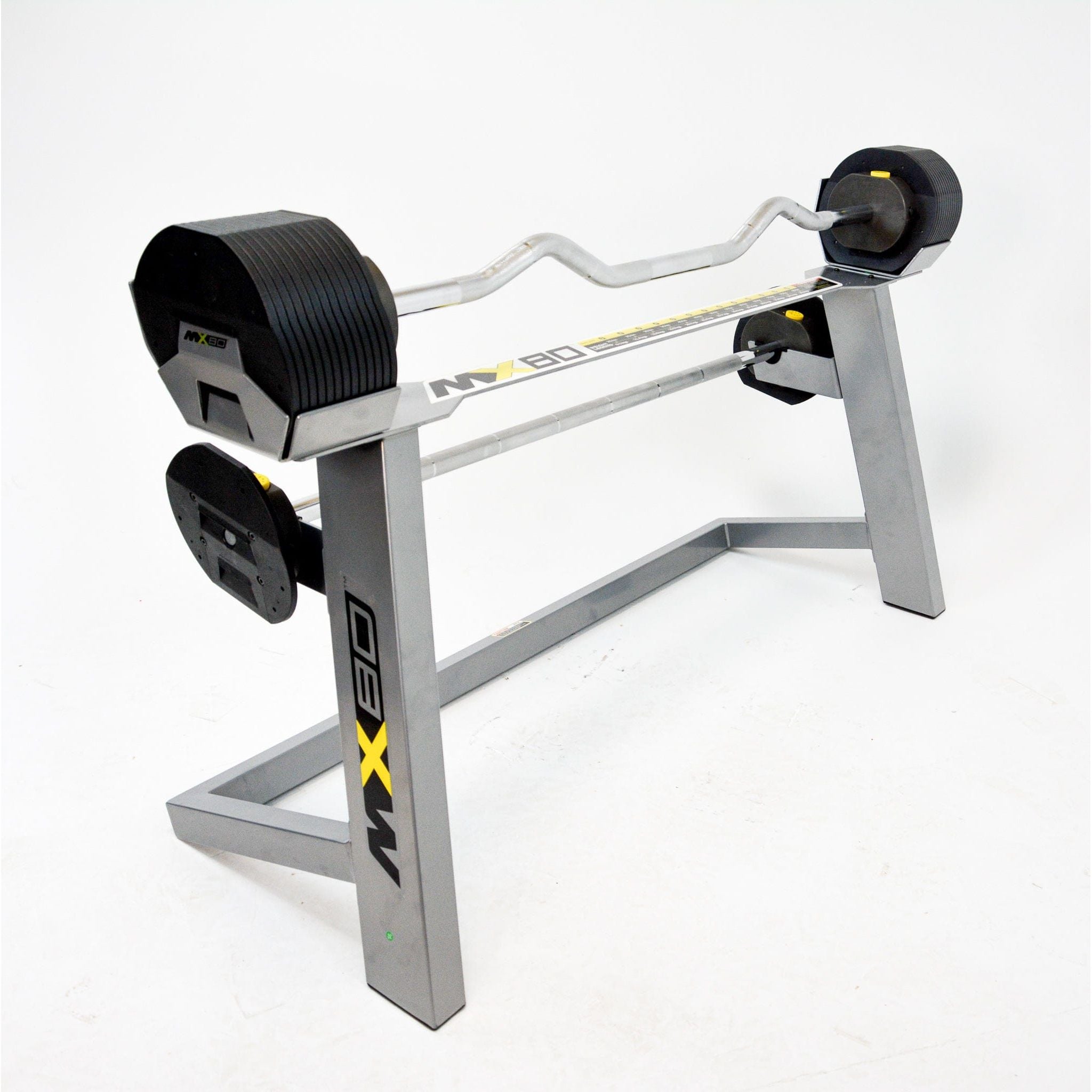 MX80 Rapid Change Adjustable Barbell / Curl Bar System (20 lbs to 80 lbs)