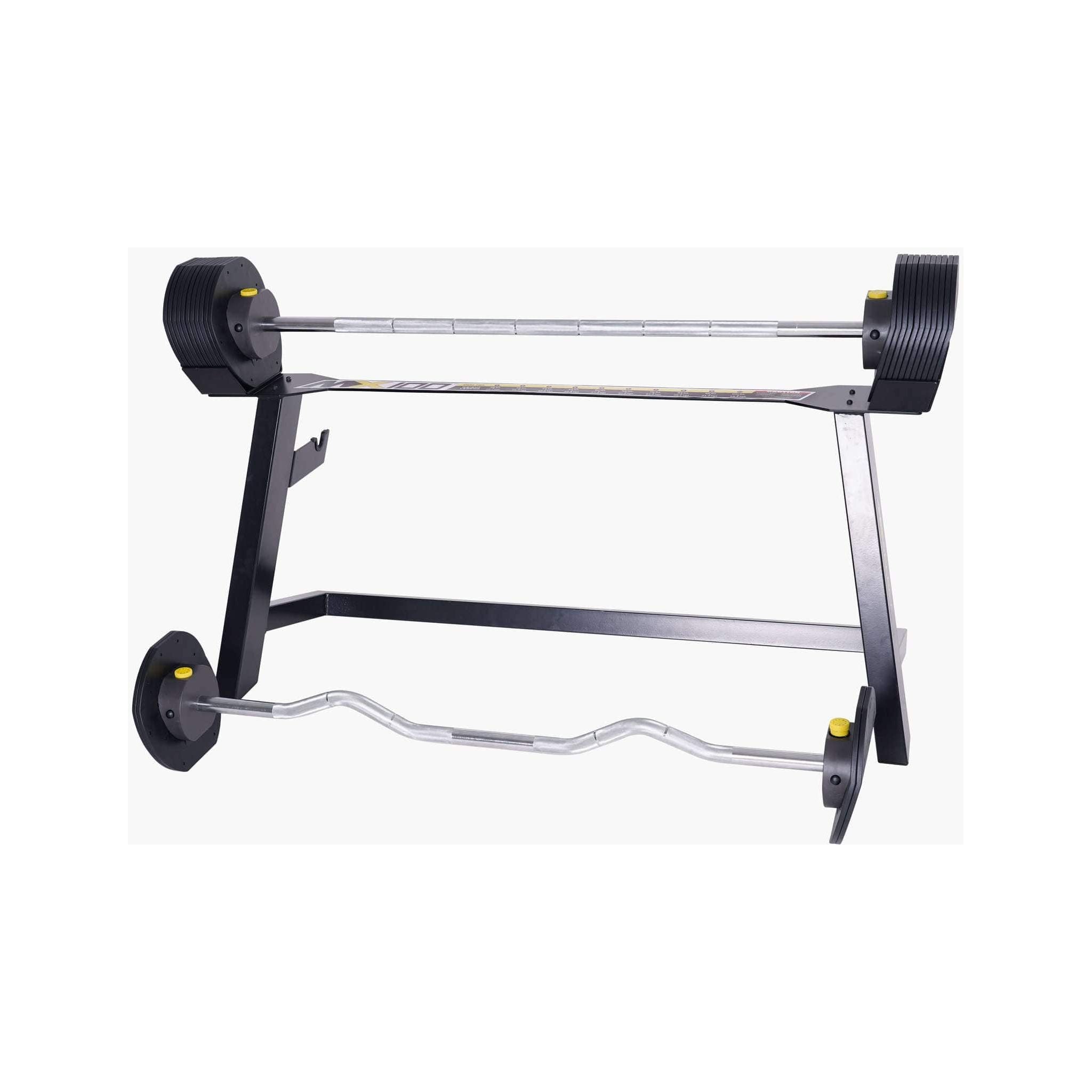 MX100 Rapid Change Adjustable Barbell / Curl Bar System (28 lbs to 100 lbs)