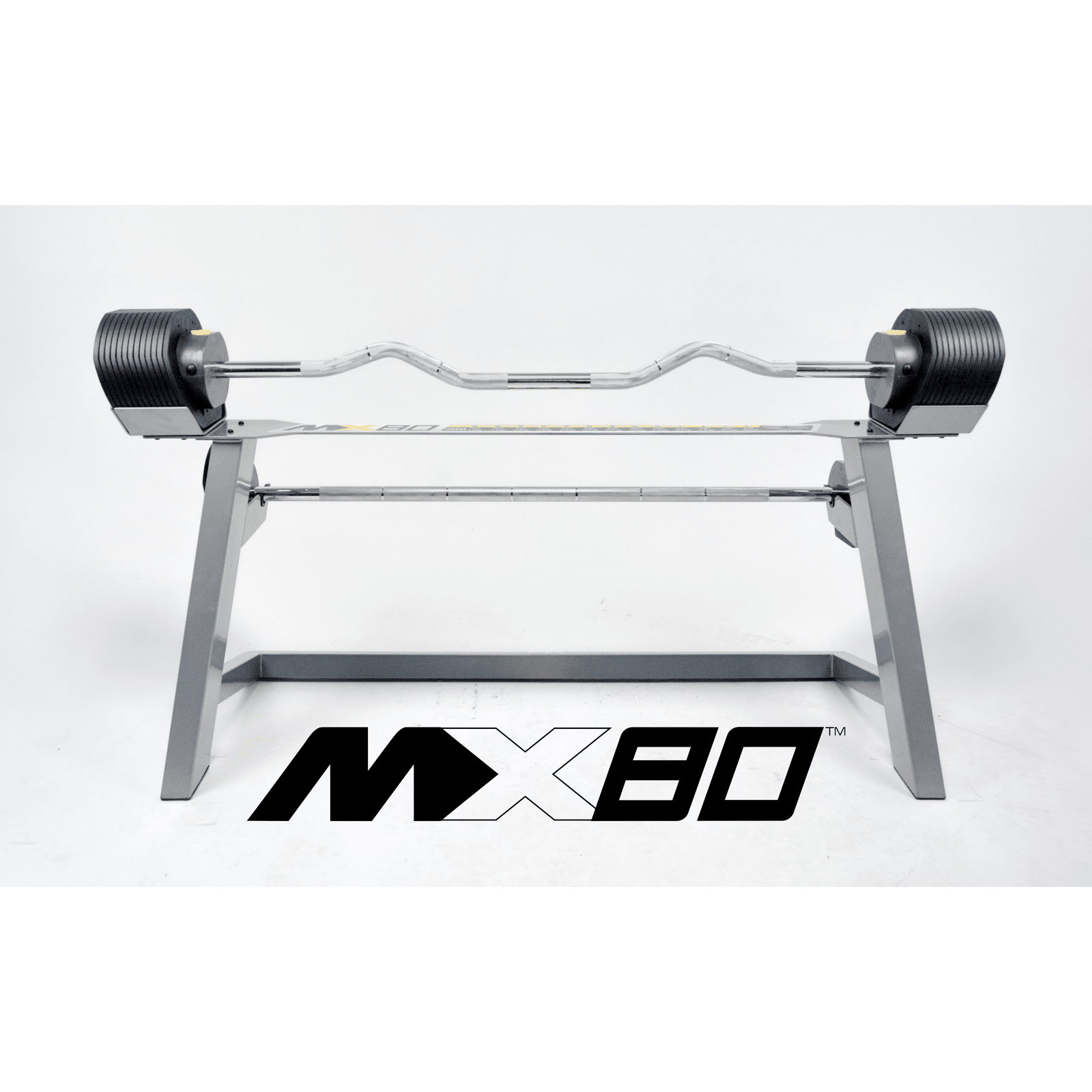 MX80 Rapid Change Adjustable Barbell / Curl Bar System (20 lbs to 80 lbs)