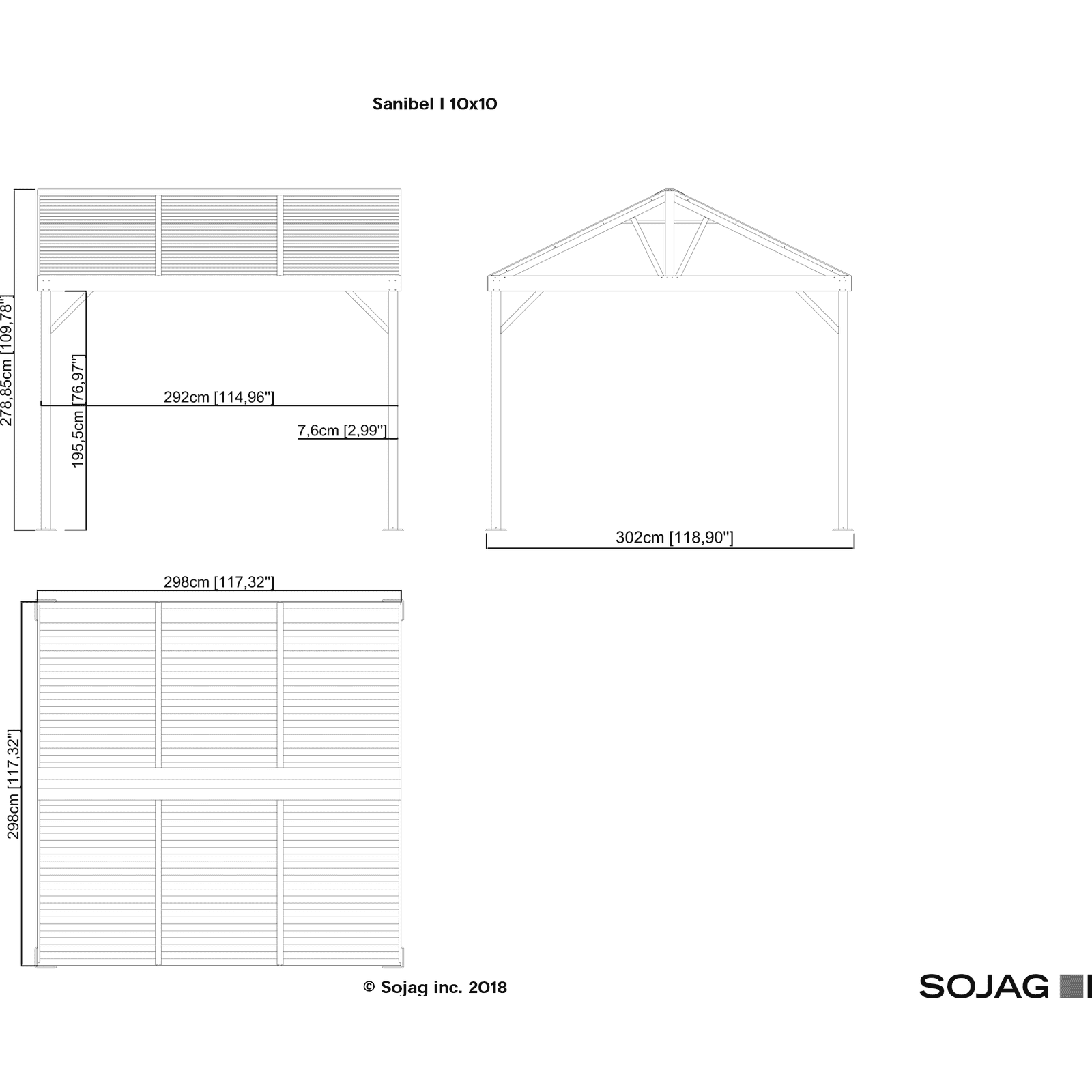 Sojag? Sanibel I Gazebo Steel Roof with Mosquito Netting