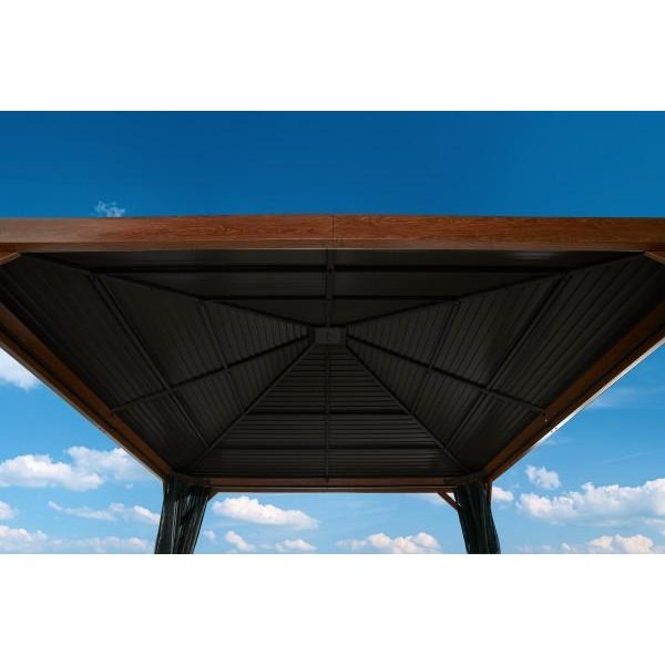 Sojag? 12 x 12 ft. Valencia Wood Finish Gazebo with Mosquito Netting