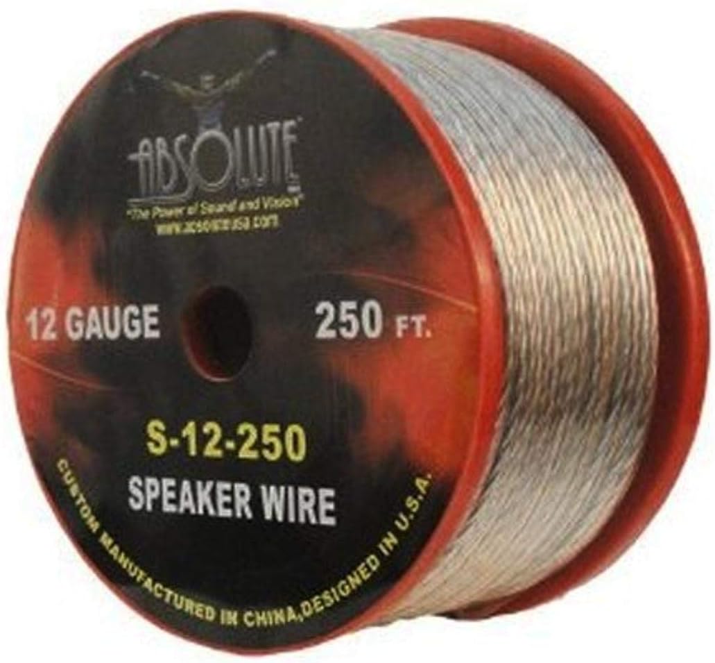 Absolute S12250 12 Gauge 250 feet High Performance Spool Speaker Wire