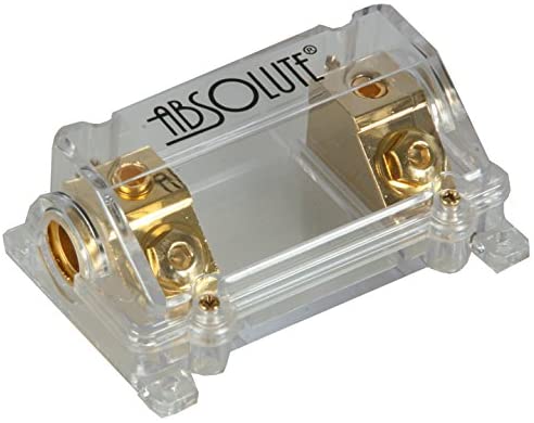 Absolute USA ANH-0 Gold Inline ANL Fuse Holder Fits 0, 2, 4 Gauge with 300AMP Fuse