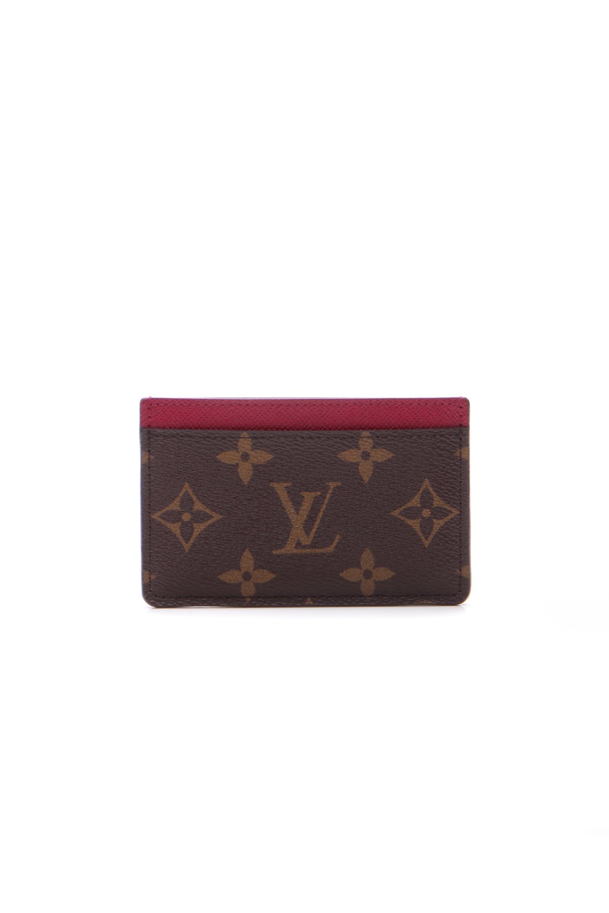 Card Holder - Monogram/Fuchsia