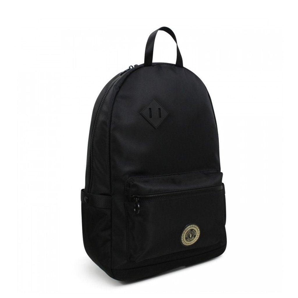 Black V-Emblem Backpack