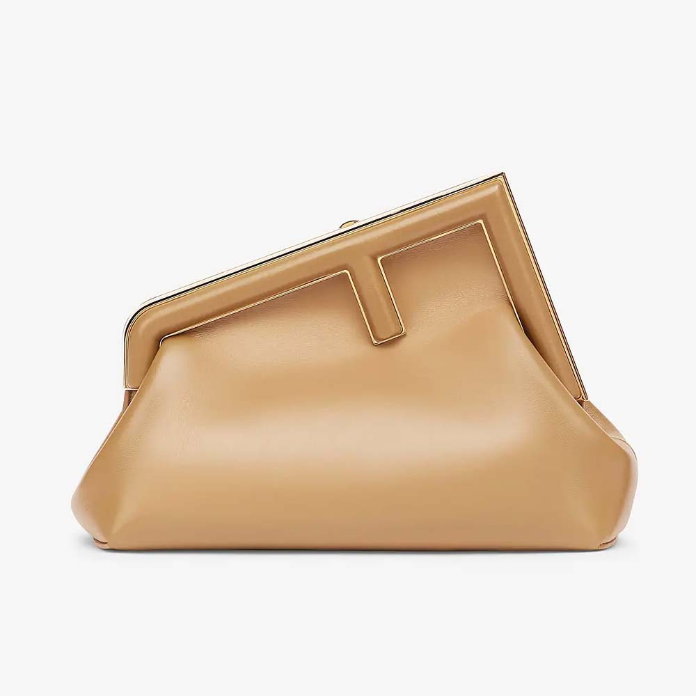 FENDI FIRST SMALL Beige Leather Bag