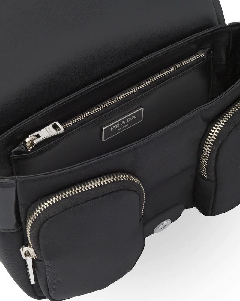 Prada Pocket Nylon and Brushed Leather Bag