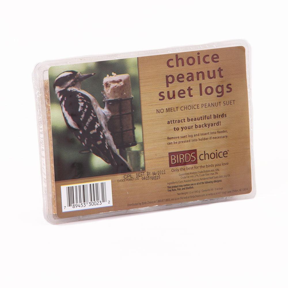 Birds Choice Peanut Suet Logs - (4) 3 oz logs
