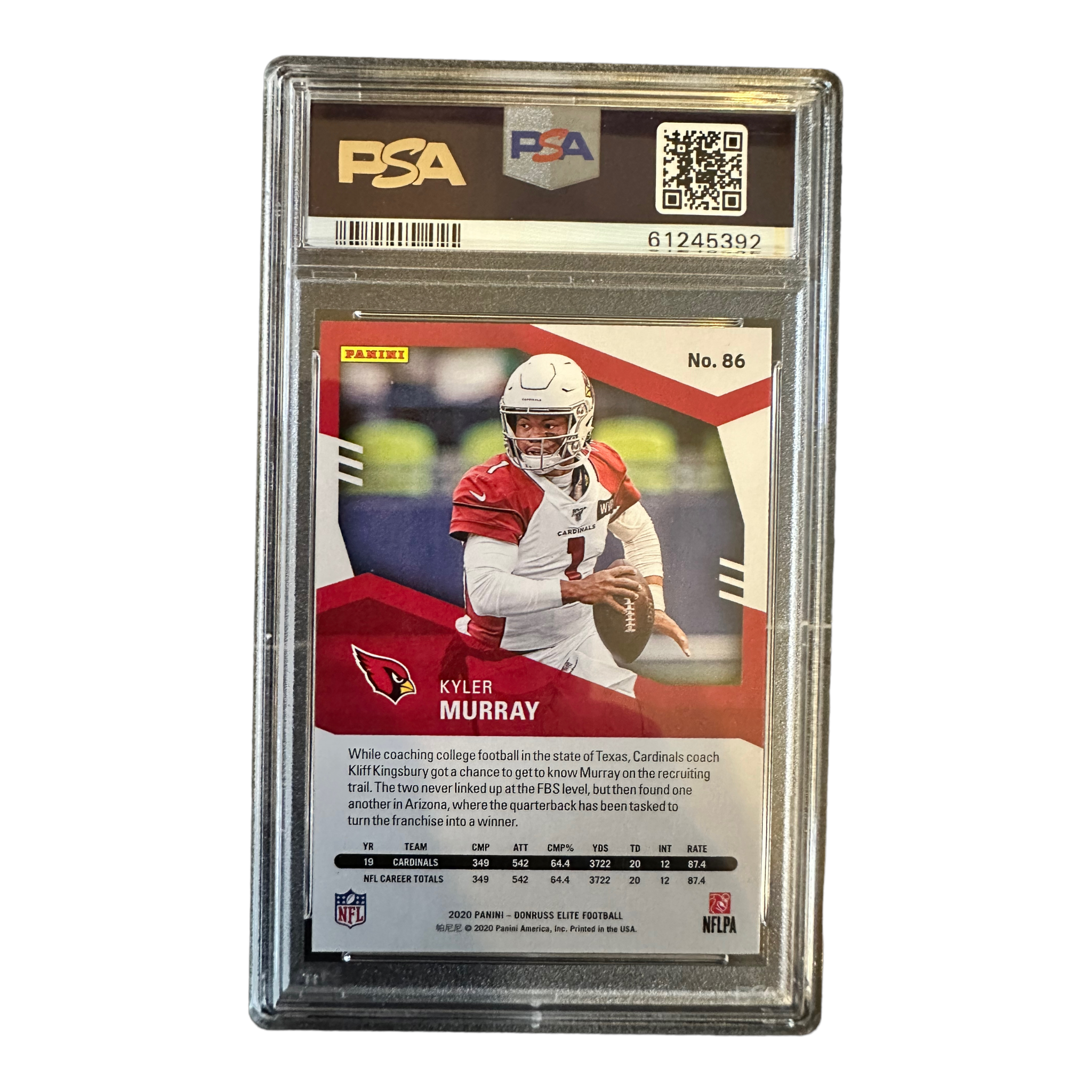 2020 Panini Donruss Elite Kyler Murray # 86 Mint 10