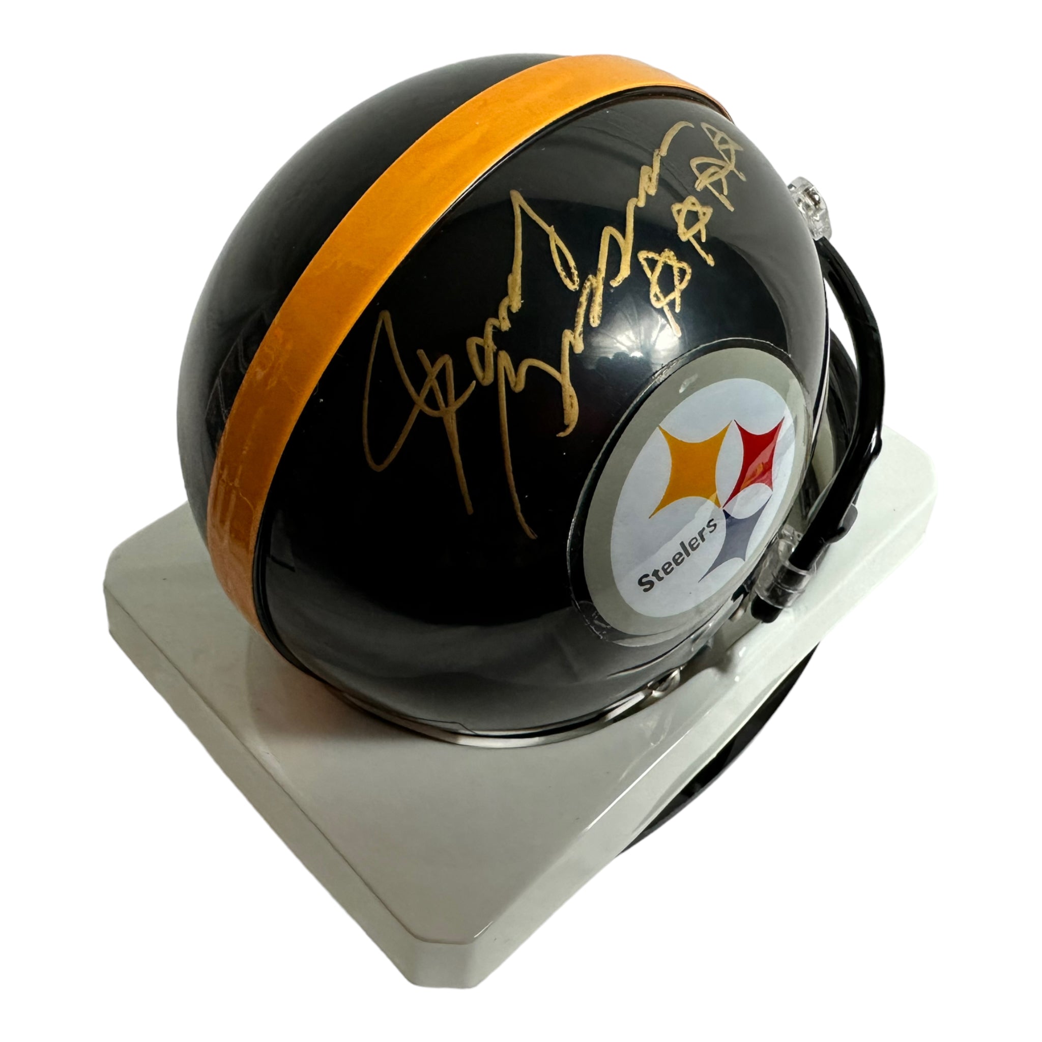 Randy Grossman - Pittsburg Steelers Hand Signed Riddell Mini Helmet w/COA