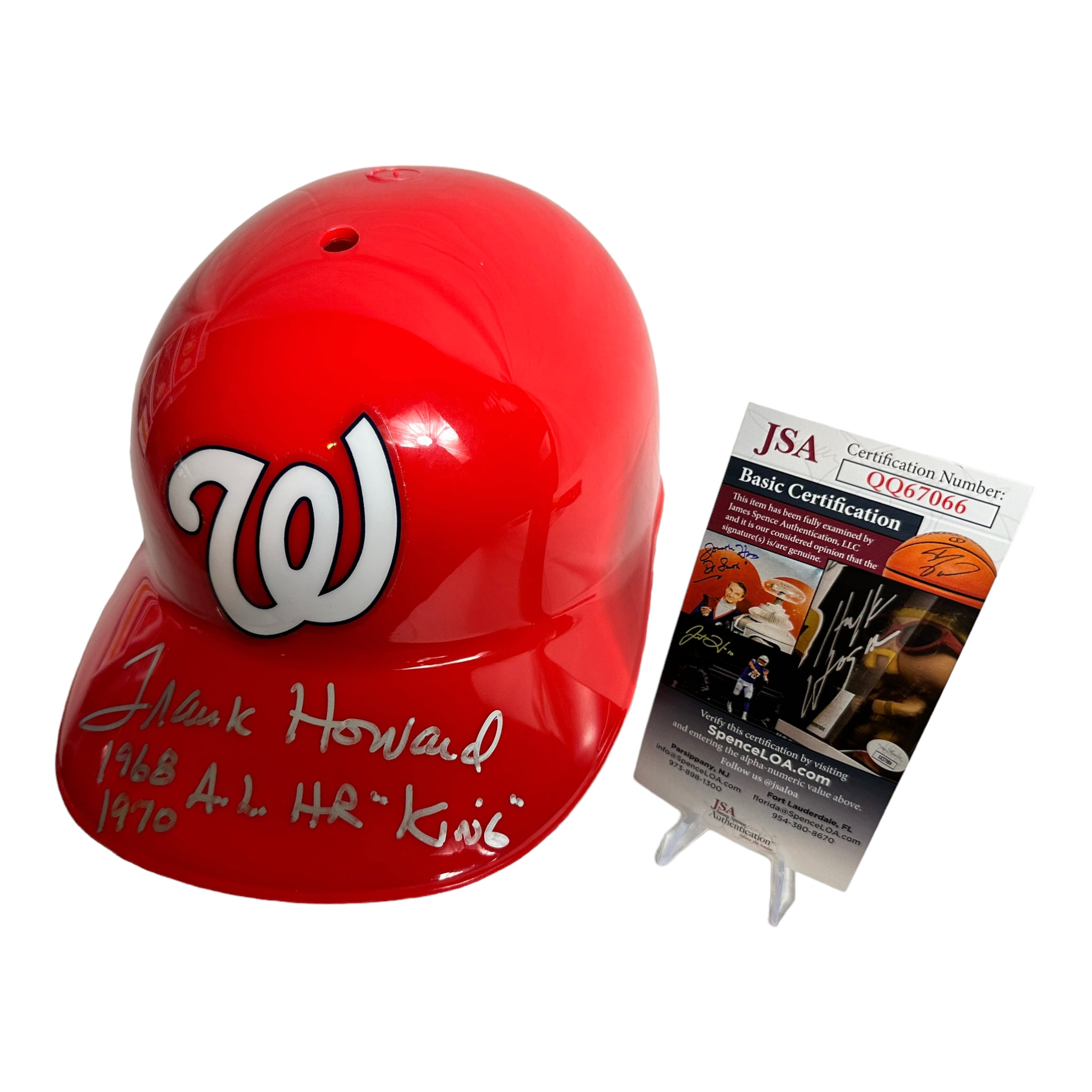 Frank Howard Hand Signed FS MLB Souvenir Washington Nationals Batting Helmet W/COA JSA